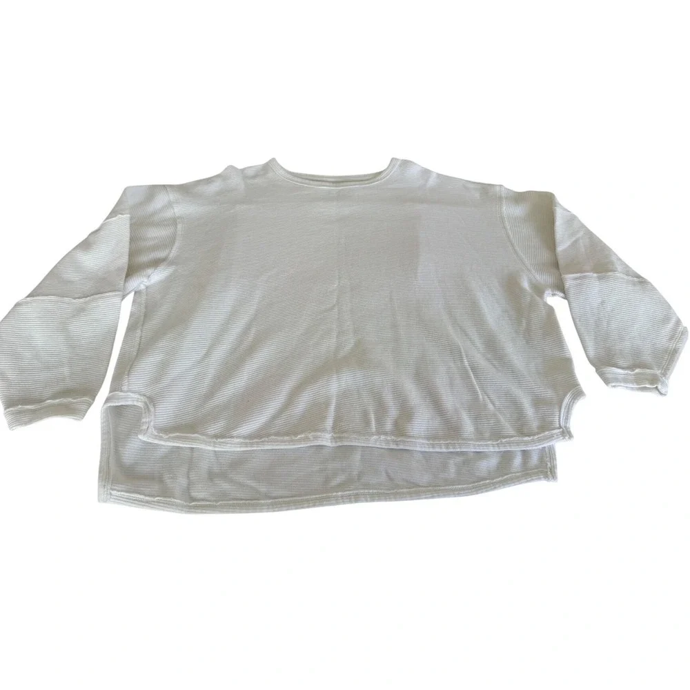 Free People We The Free Total Eclipse Tee Size L Oversized Ribbed Long Sleeve